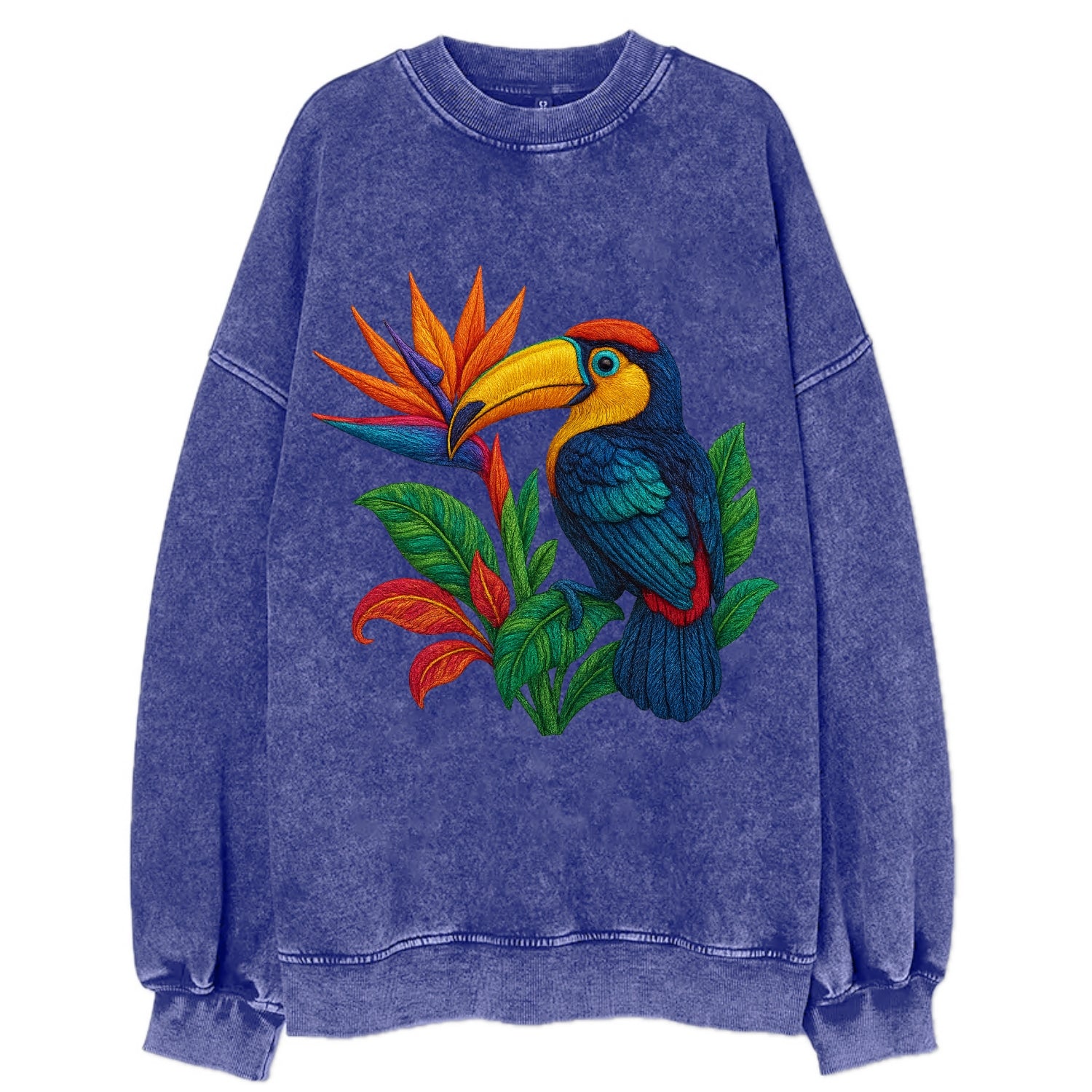 Toucan Paradise - Vintage Sweatshirt - Blue