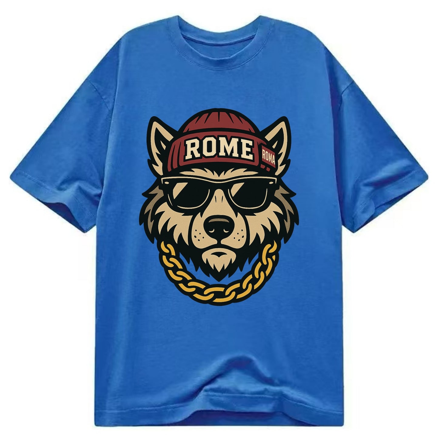 Rome Wolf - Classic T-shirt - Blue