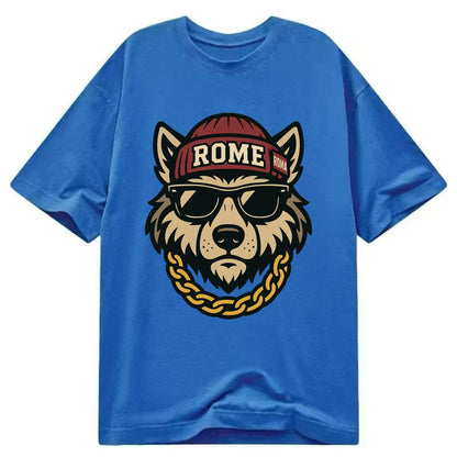 Rome Wolf - Classic T-shirt - Blue