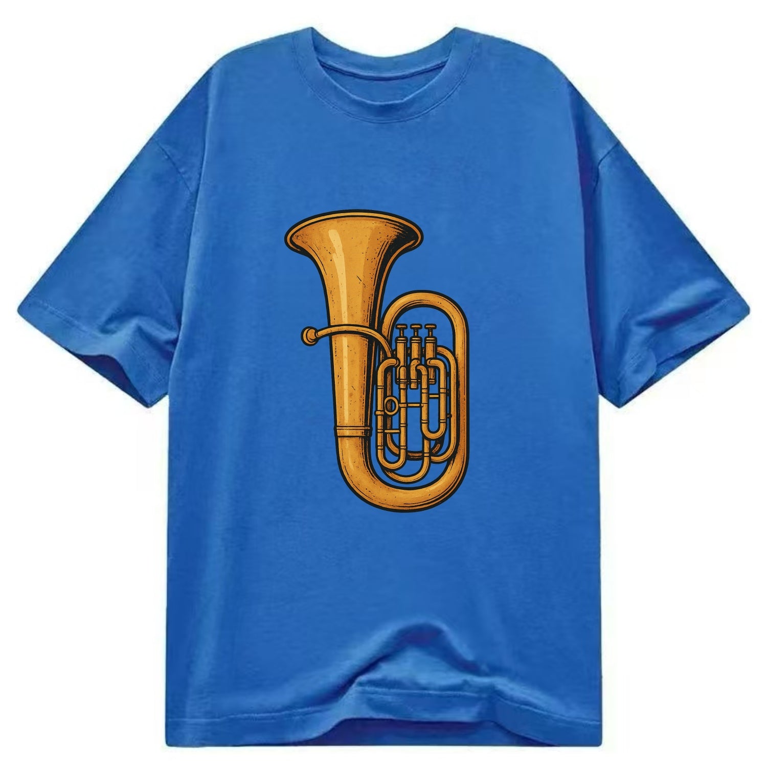 Tuba with large brass bell - Classic T-shirt - Blue