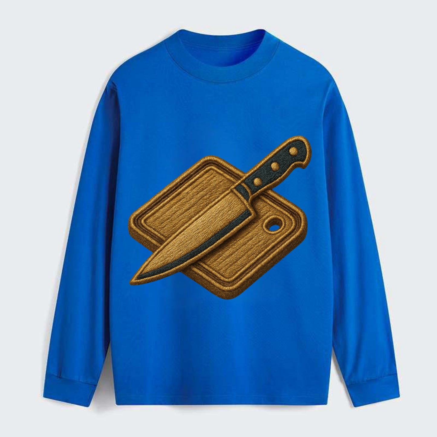 Chef knife with cutting board - culinary enthusiast - Classic Long Sleeve Shirt - Blue