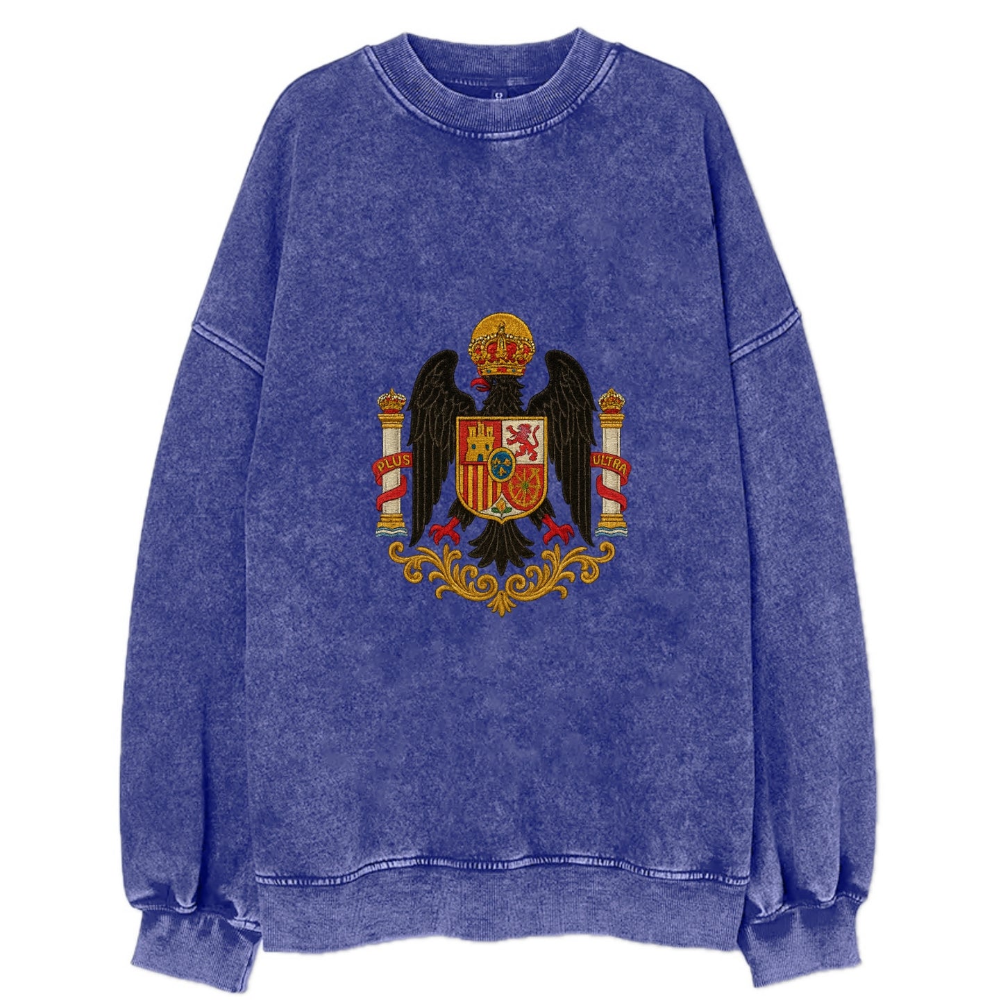 Imperial Eagle Of Spain Crest - Vintage Sweatshirt - Blue
