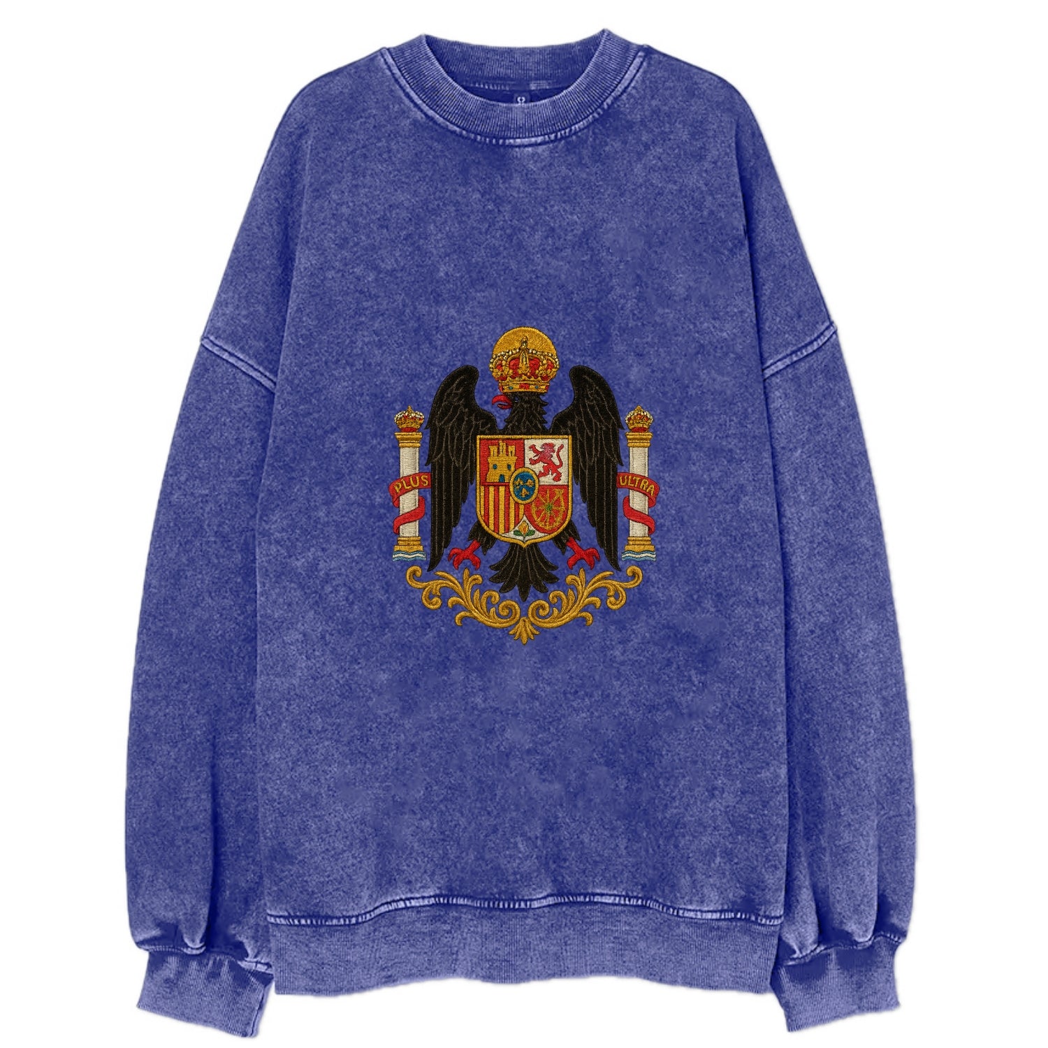Imperial Eagle Of Spain Crest - Vintage Sweatshirt - Blue