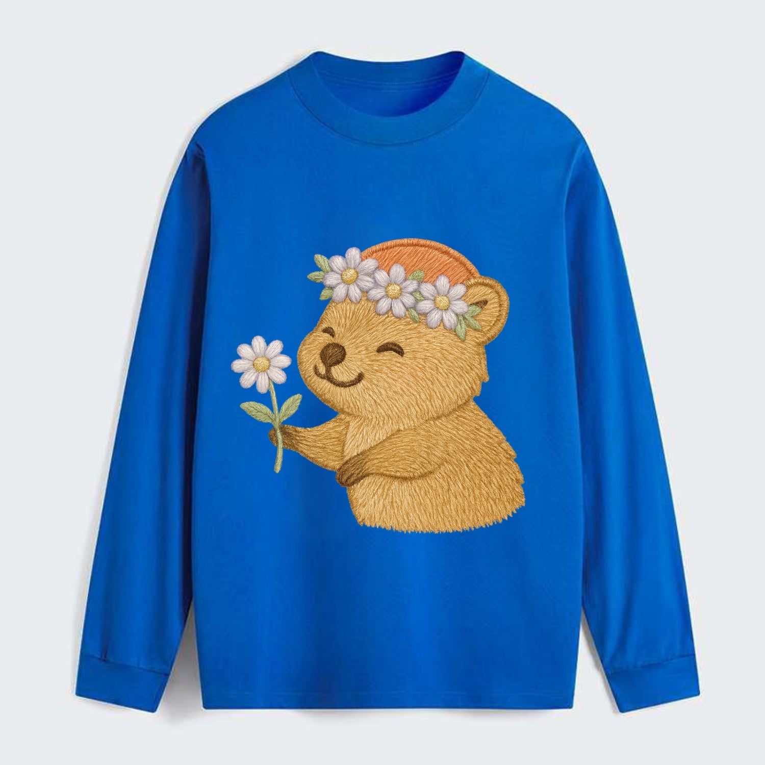 Quokka Daisy Chain - Classic Long Sleeve Shirt - Blue