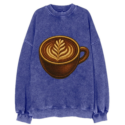 Latte Art  - Vintage Sweatshirt - Blue