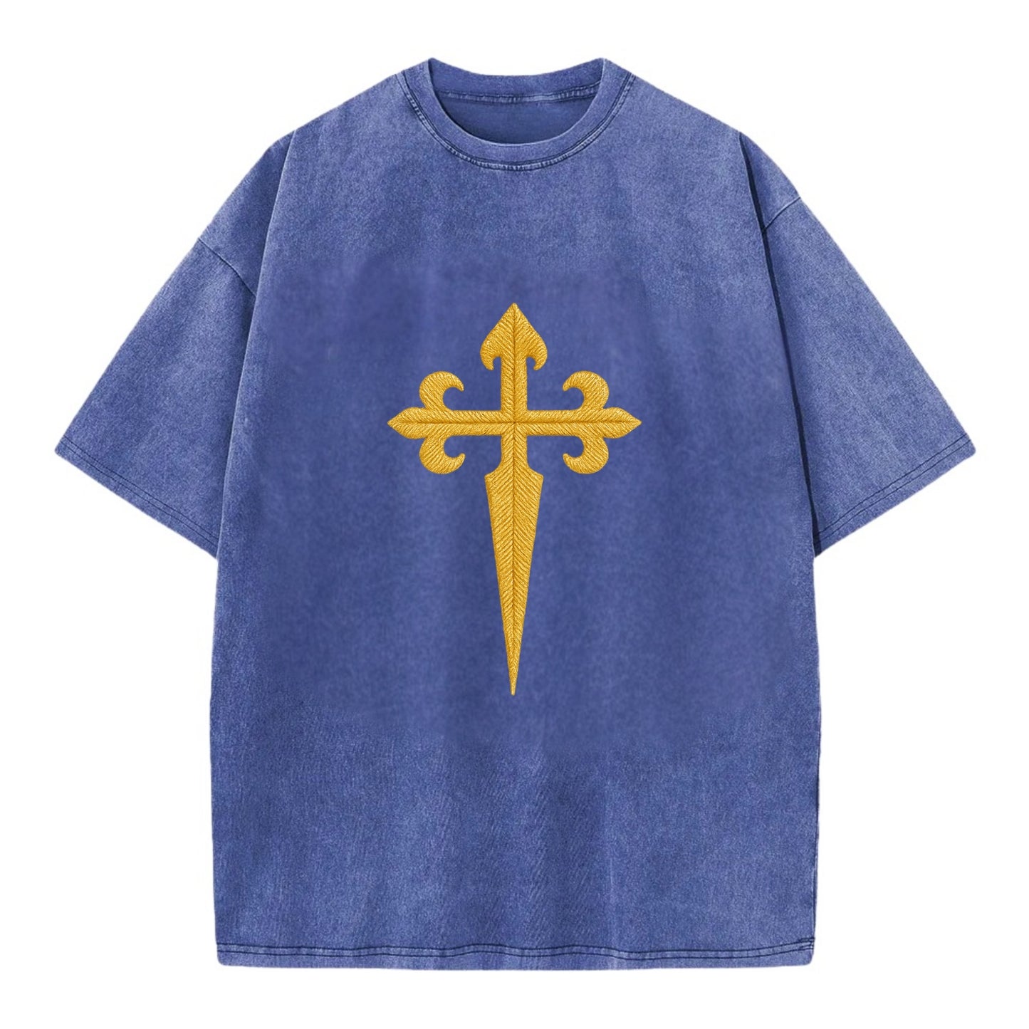 Order Of Santiago Cross - Vintage T-shirt - Blue