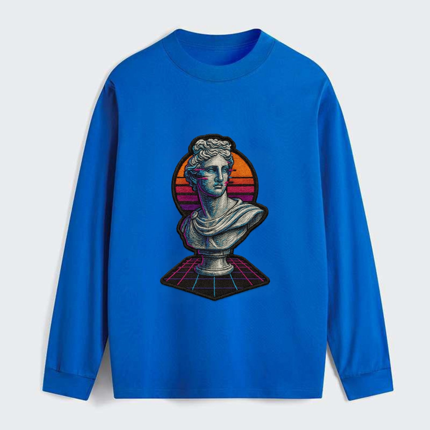 Greek Statue - Classic Long Sleeve Shirt - Blue