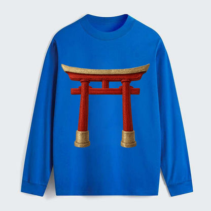Japanese Torii Gate  - Classic Long Sleeve Shirt - Blue