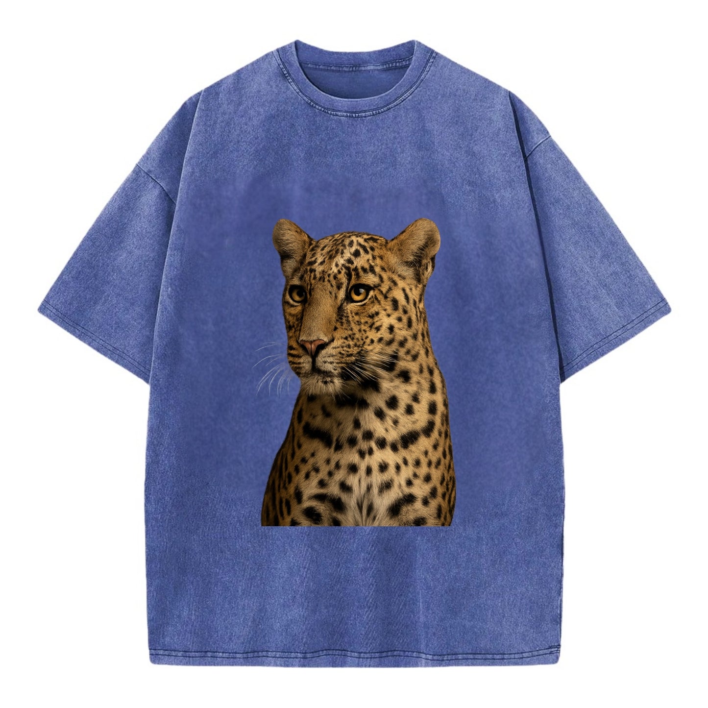 Leopard  - Vintage T-shirt - Blue