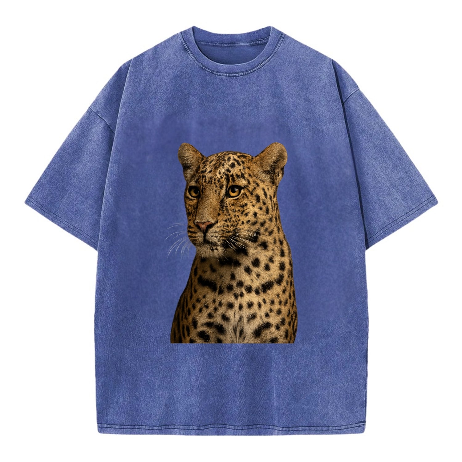 Leopard  - Vintage T-shirt - Blue