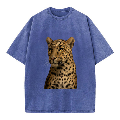Leopard  - Vintage T-shirt - Blue