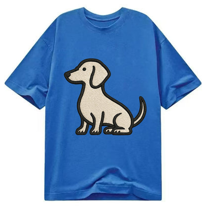 Dachshund - Long body profile view - Cla Classic T-shirt - Blue