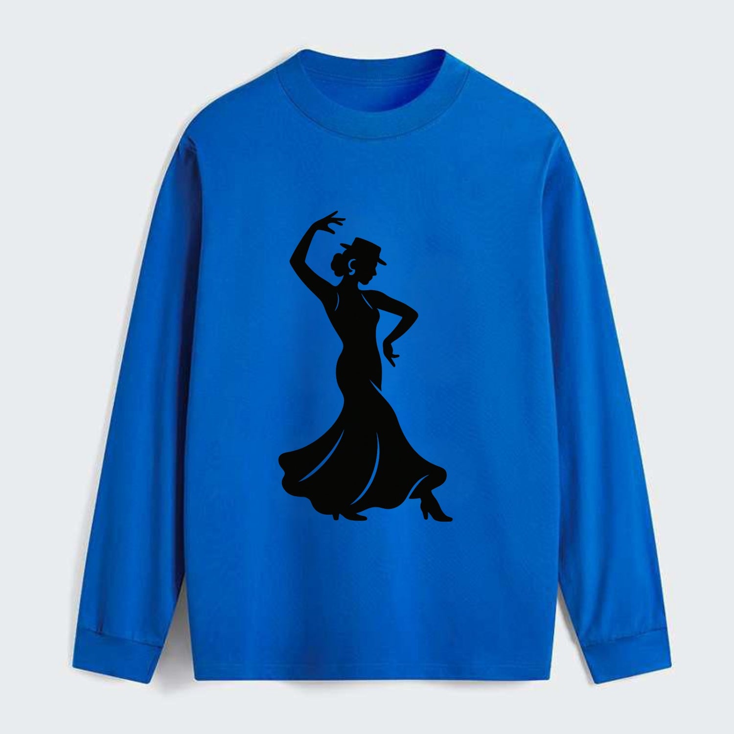 Flamenco dancer passionate stance - Classic Long Sleeve Shirt - Blue