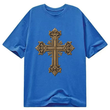 Victorian Cross  - Classic T-shirt - Blue