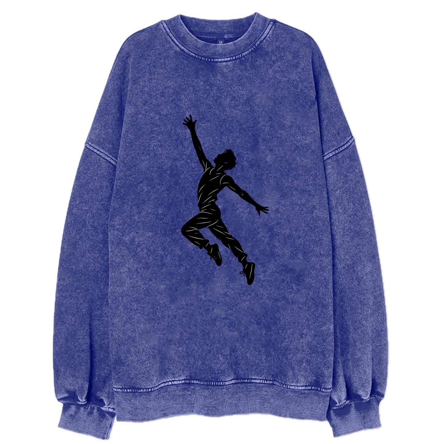 Modern dancer reaching skyward - Vintage Sweatshirt - Blue