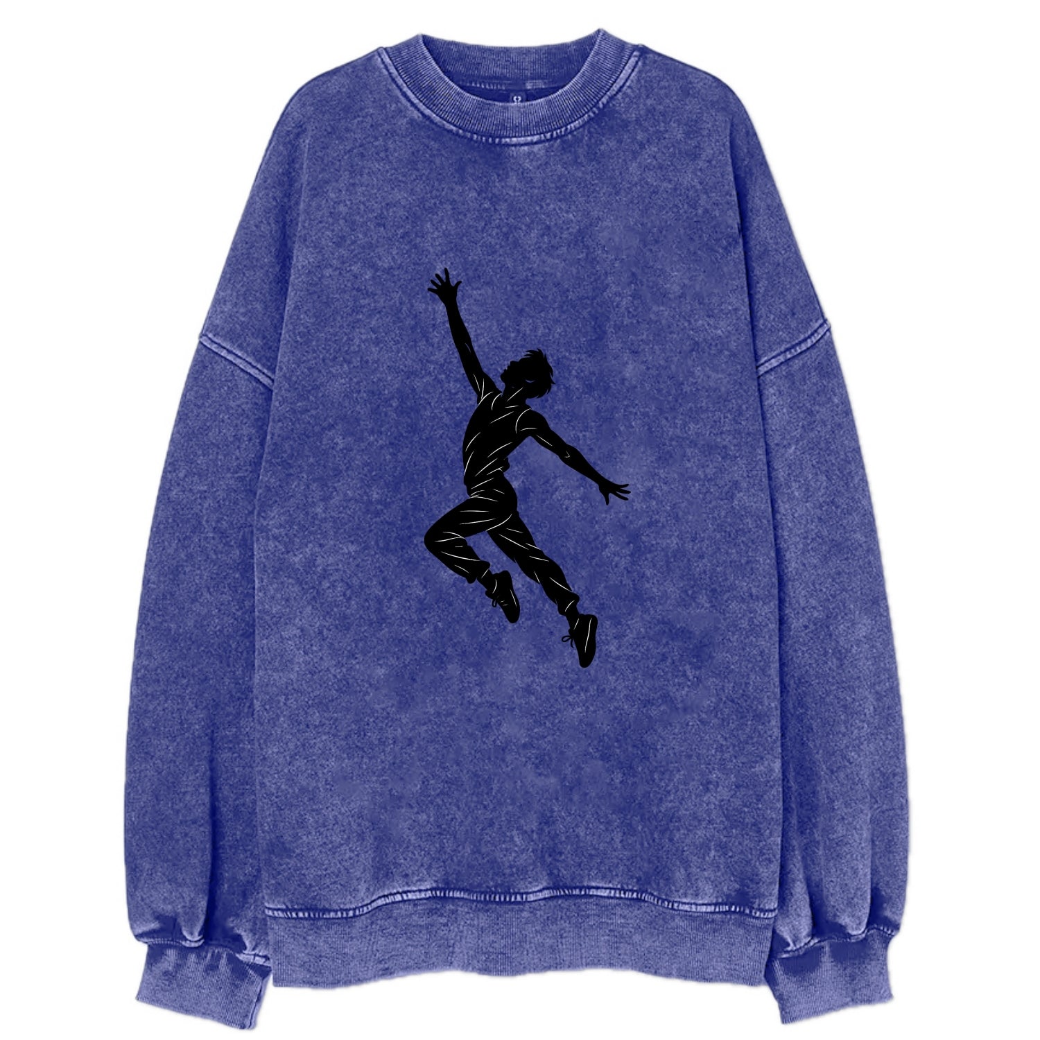 Modern dancer reaching skyward - Vintage Sweatshirt - Blue