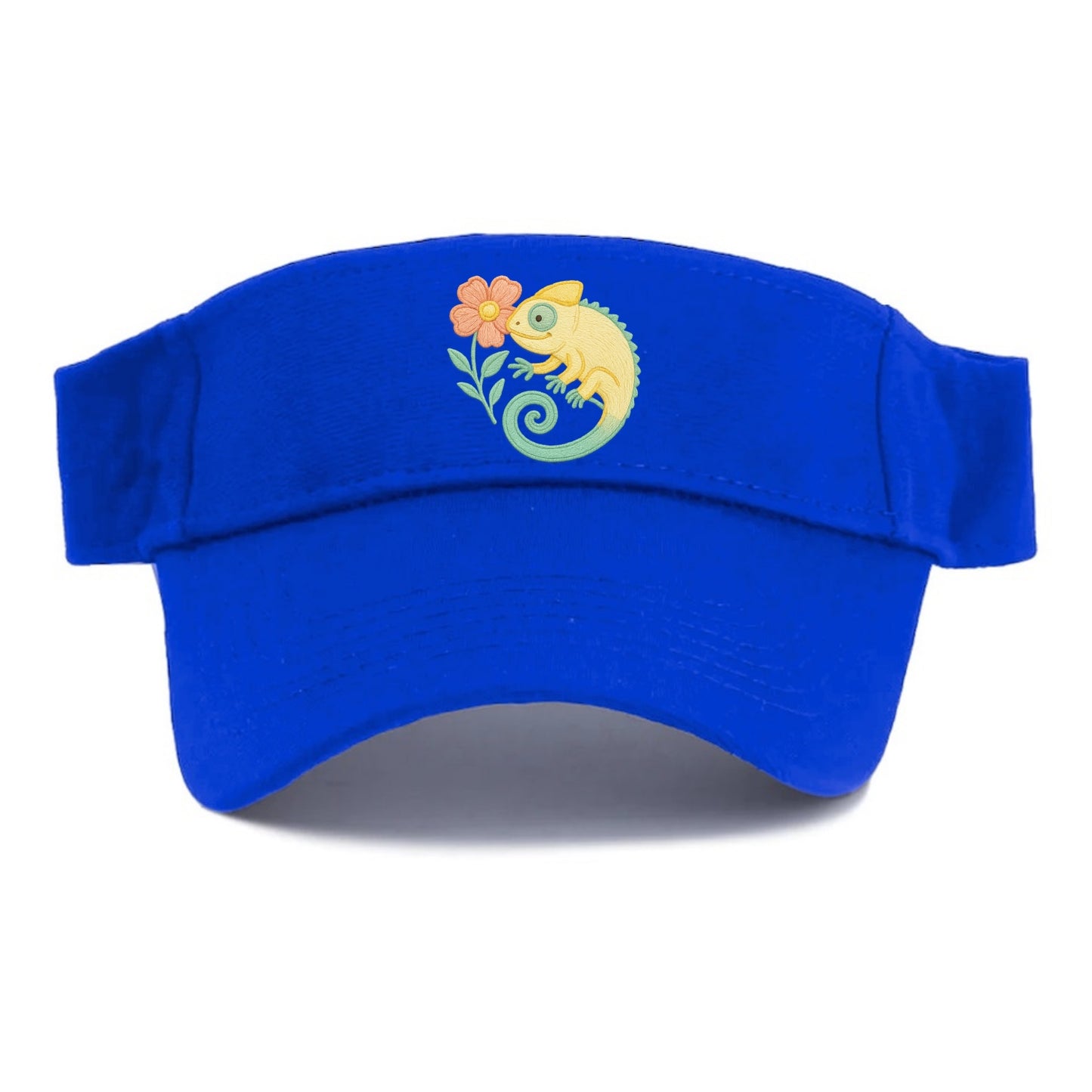 Yellow Chameleon - Visor - Blue