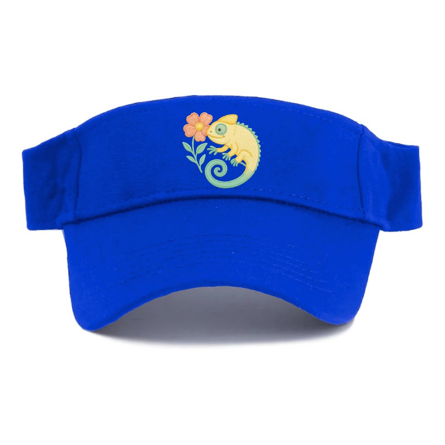 Yellow Chameleon - Visor - Blue