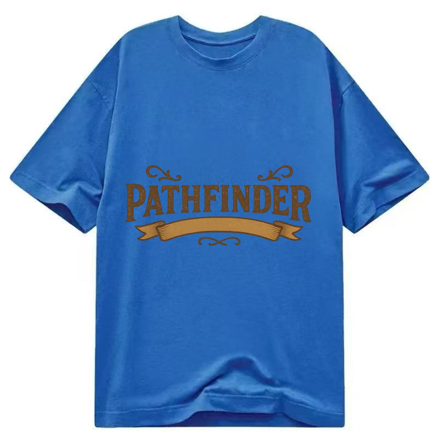Bold typography design - "PATHFINDER" - finding the way, leading others - Classic T-shirt - Blue