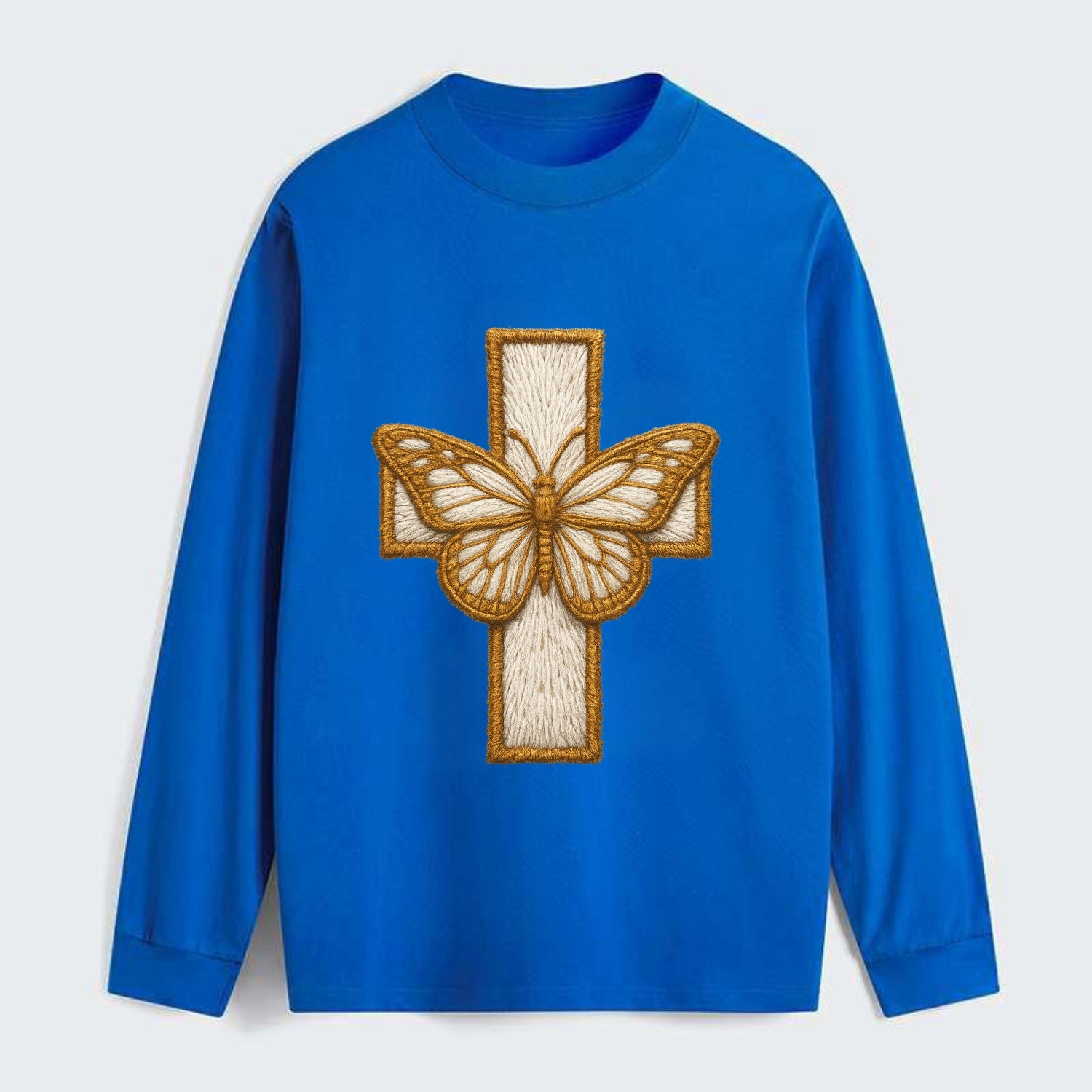 Resurrection Cross  - Classic Long Sleeve Shirt - Blue