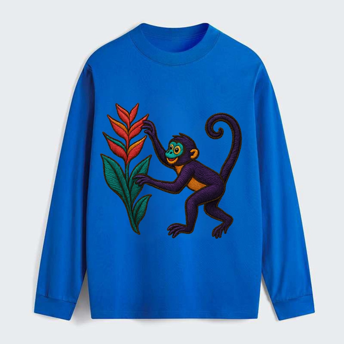 Spider Monkey - Classic Long Sleeve Shirt - Blue
