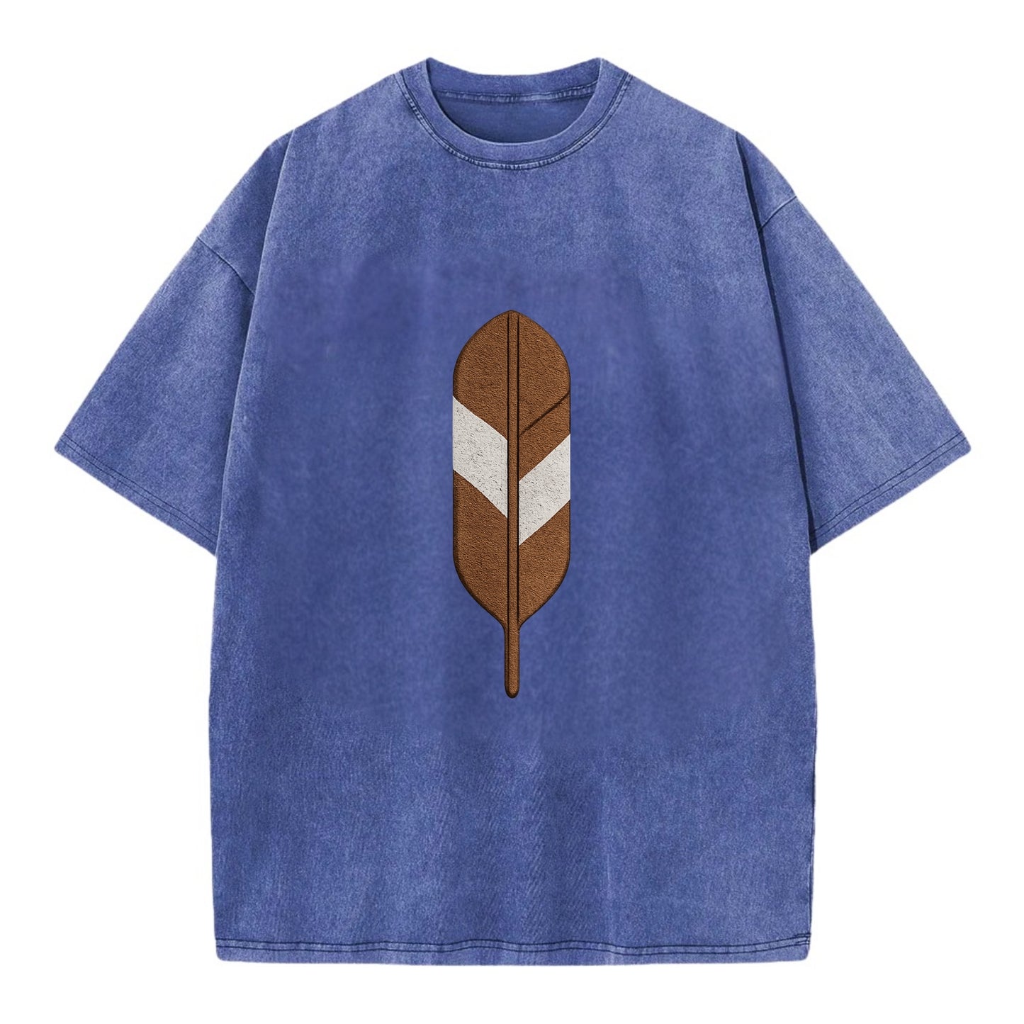 Eagle Feather  - Vintage T-shirt - Blue