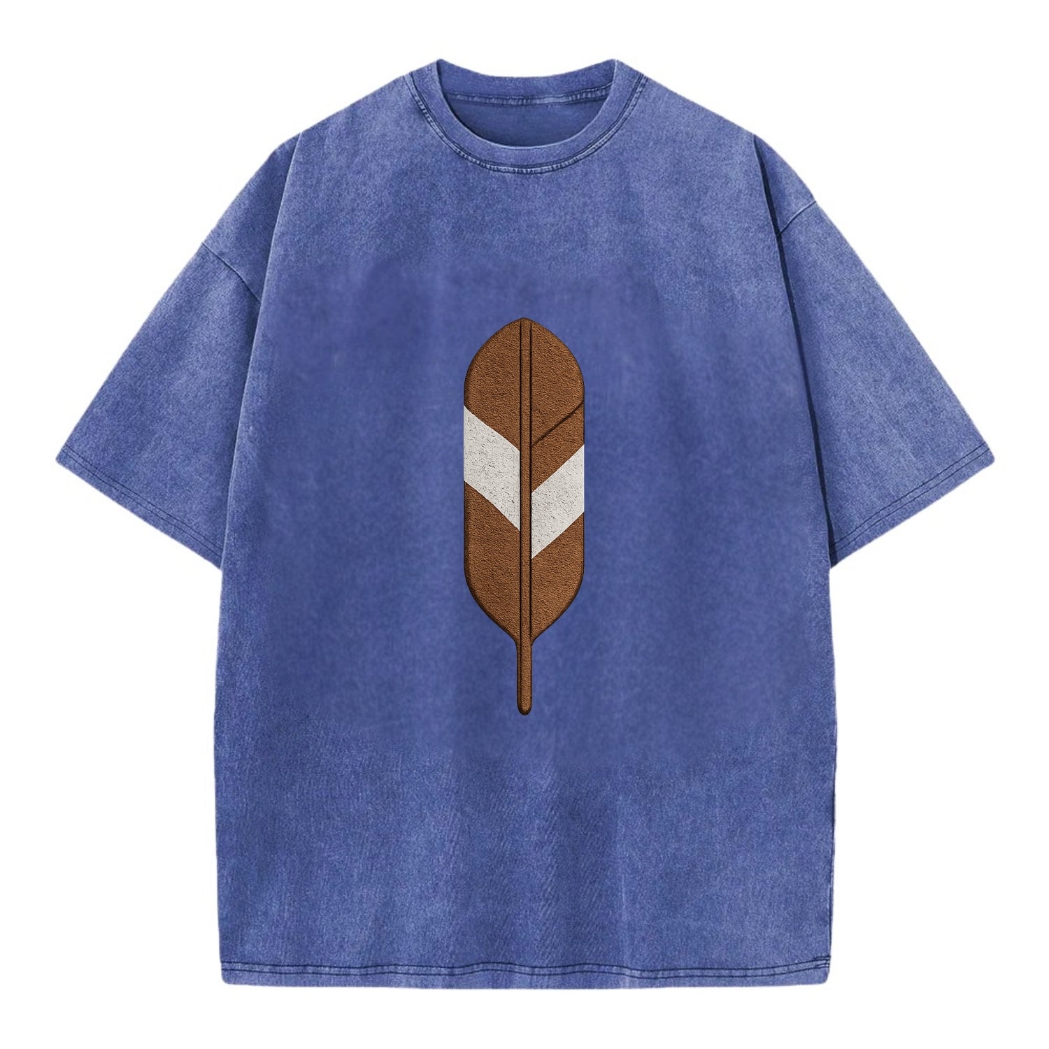 Eagle Feather  - Vintage T-shirt - Blue