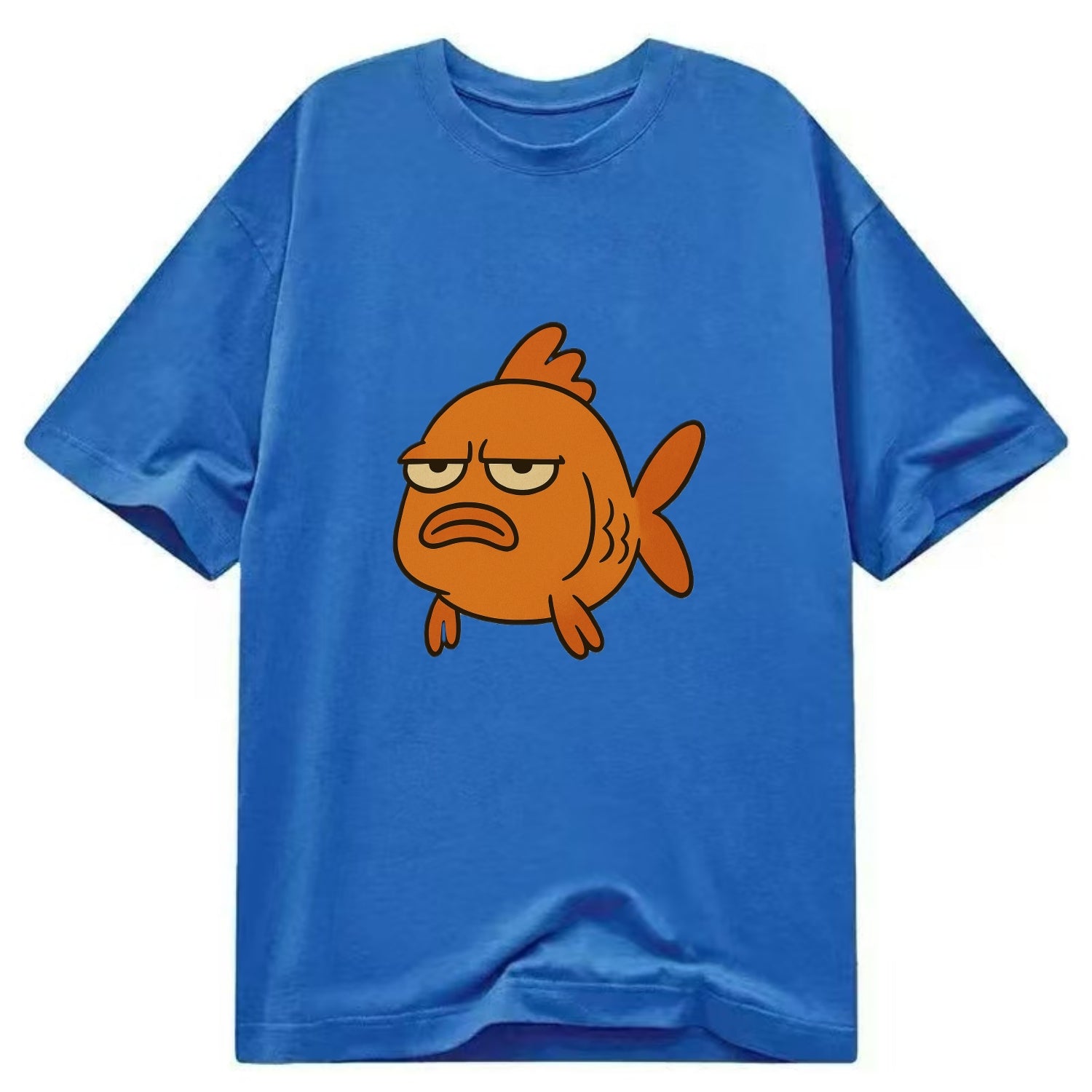 The Goldfish Judging Silently - Classic T-shirt - Blue
