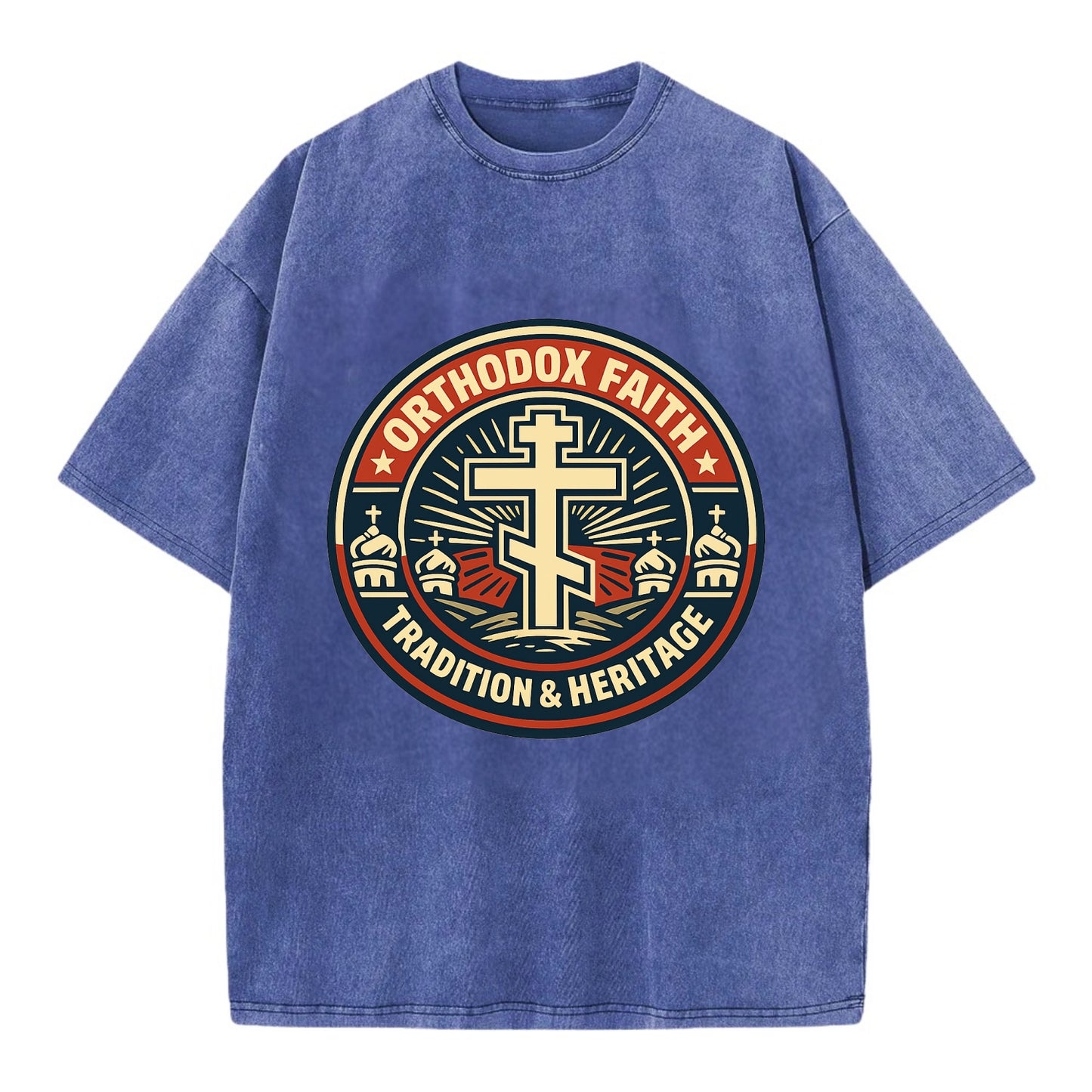 Faithful Heritage Emblem - Vintage T-shirt - Blue