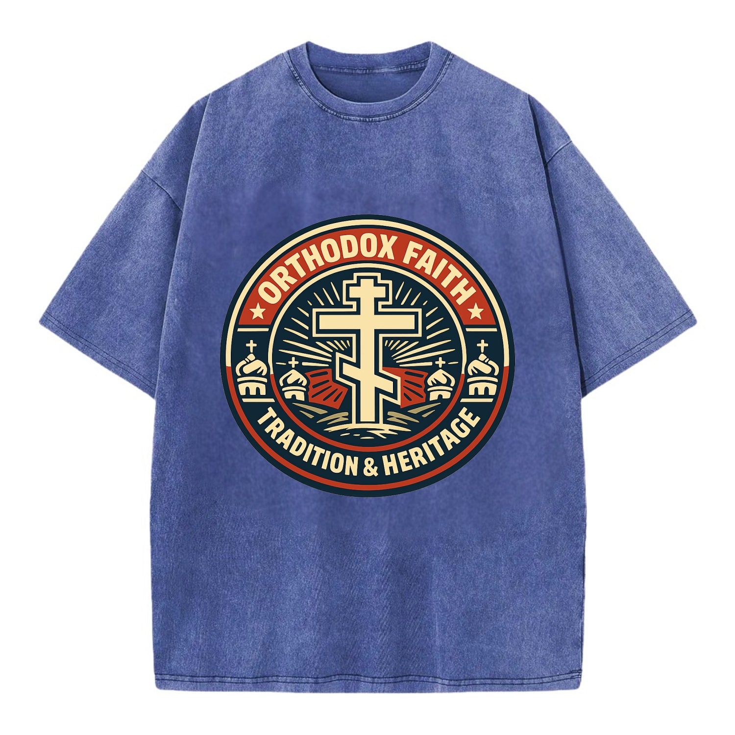 Faithful Heritage Emblem - Vintage T-shirt - Blue