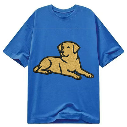 Labrador Retriever - Yellow lab relaxed Classic T-shirt - Blue