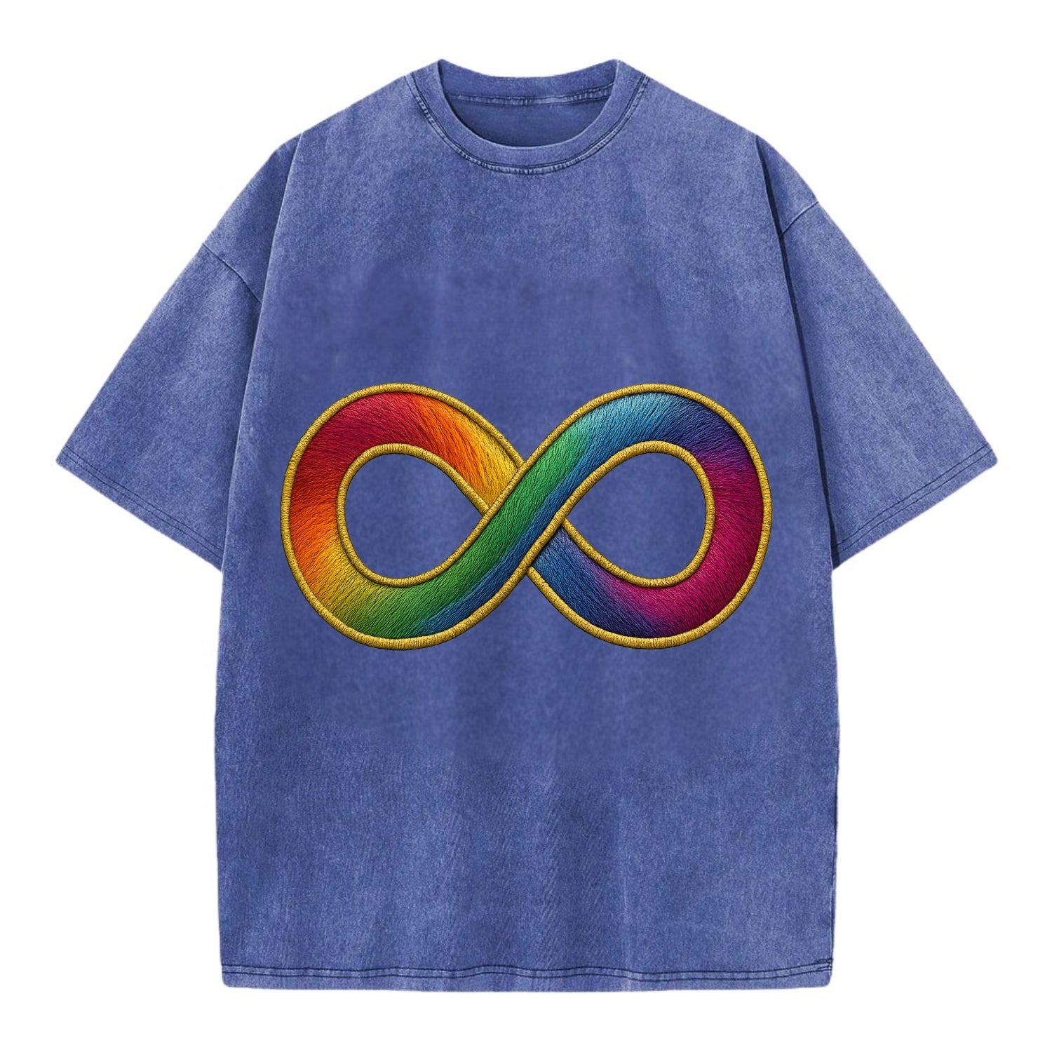 Infinity Symbol  - Vintage T-shirt - Blue
