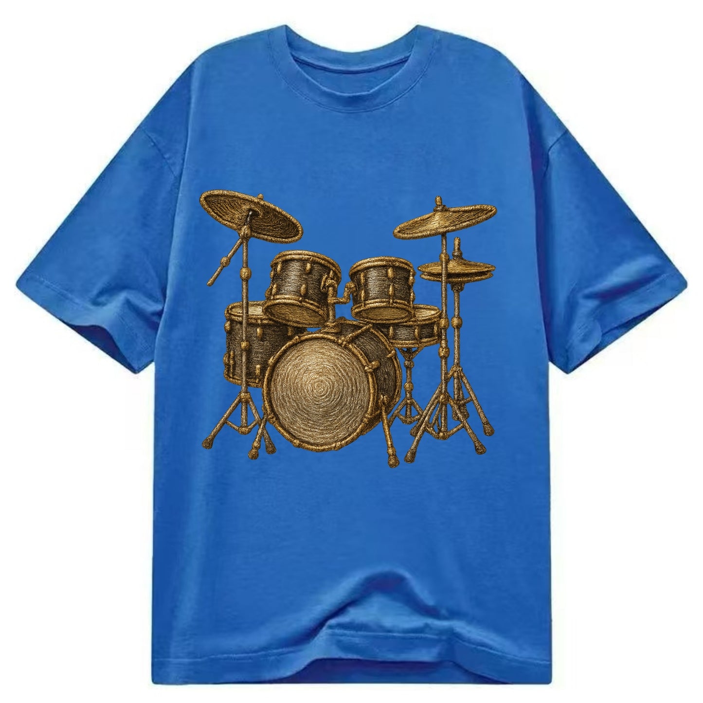 Drum Kit  - Classic T-shirt - Blue