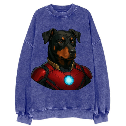 Beauceron Loyal Hero  - Vintage Sweatshirt - Blue