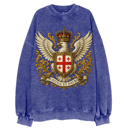 Georgia White Eagle Emblem  - Vintage Sweatshirt