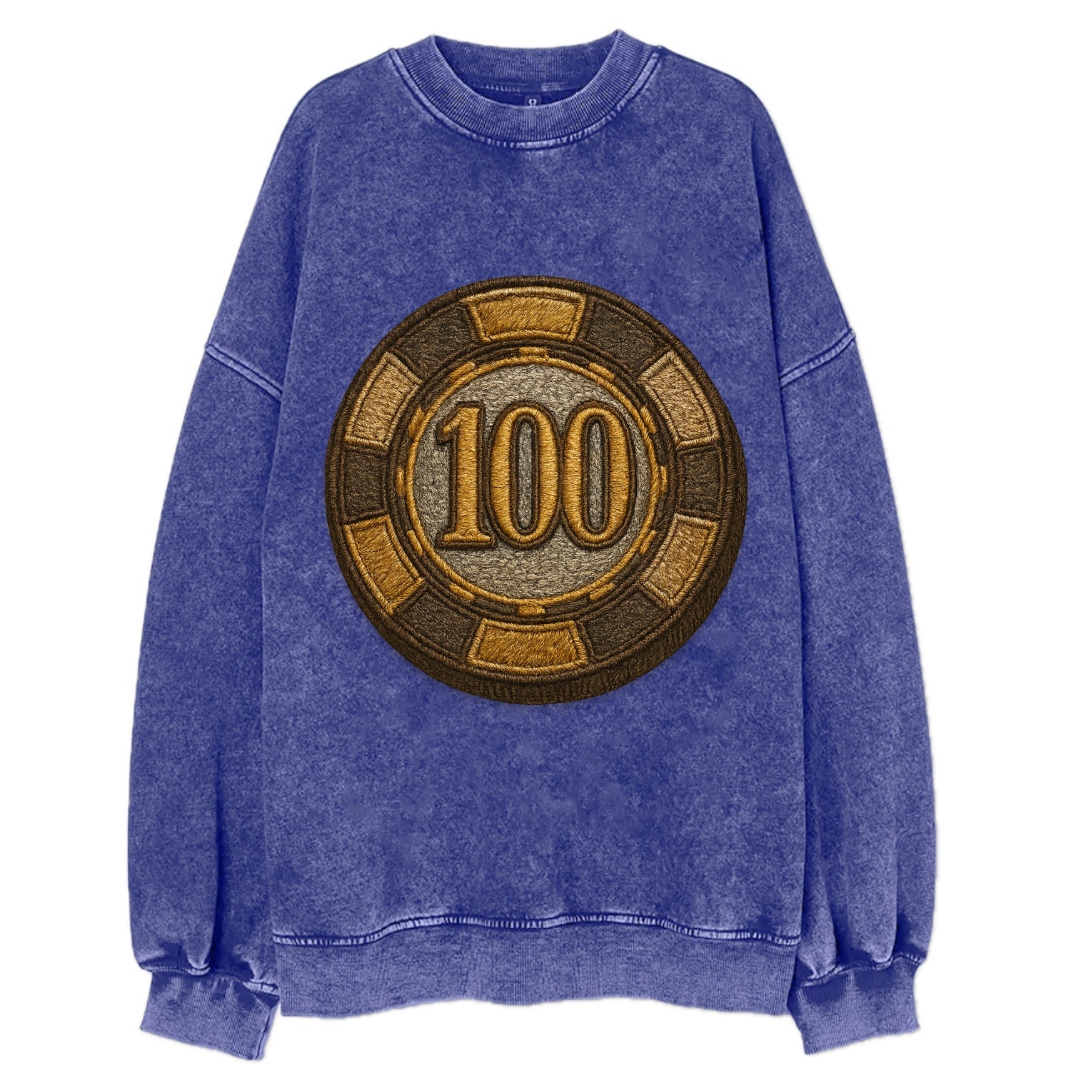 Poker Chip  - Vintage Sweatshirt - Blue