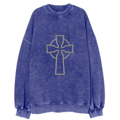 Iona Cross - Vintage Sweatshirt - Blue