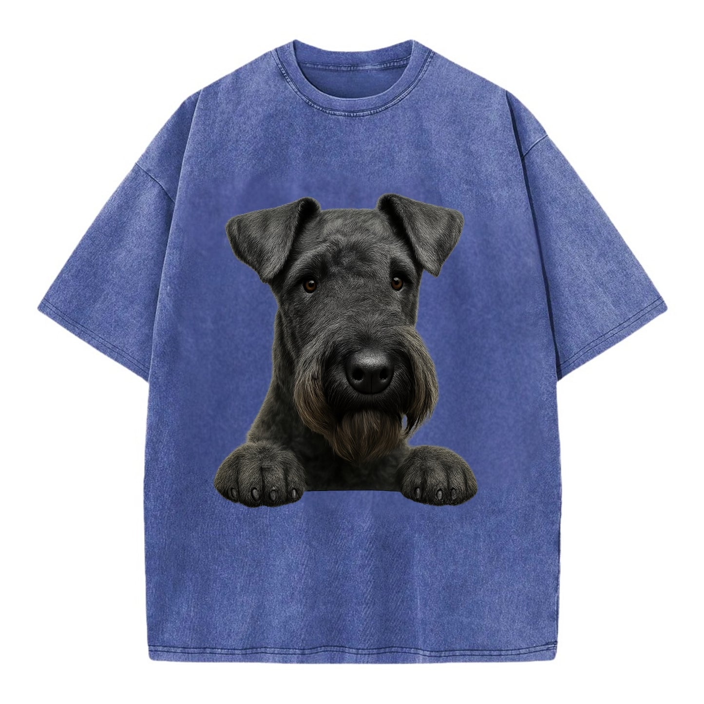 Kerry Blue Terrier  - Vintage T-shirt - Blue