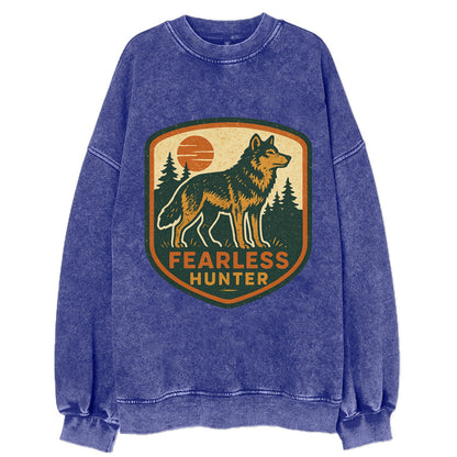 Fearless Hunter  - Vintage Sweatshirt - Blue