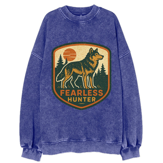 Fearless Hunter  - Vintage Sweatshirt - Blue