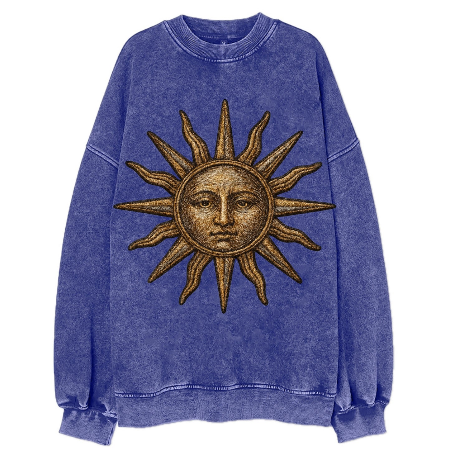 Sun Rays  - Vintage Sweatshirt - Blue