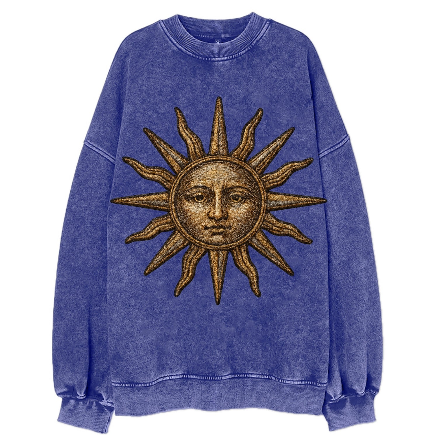 Sun Rays  - Vintage Sweatshirt - Blue