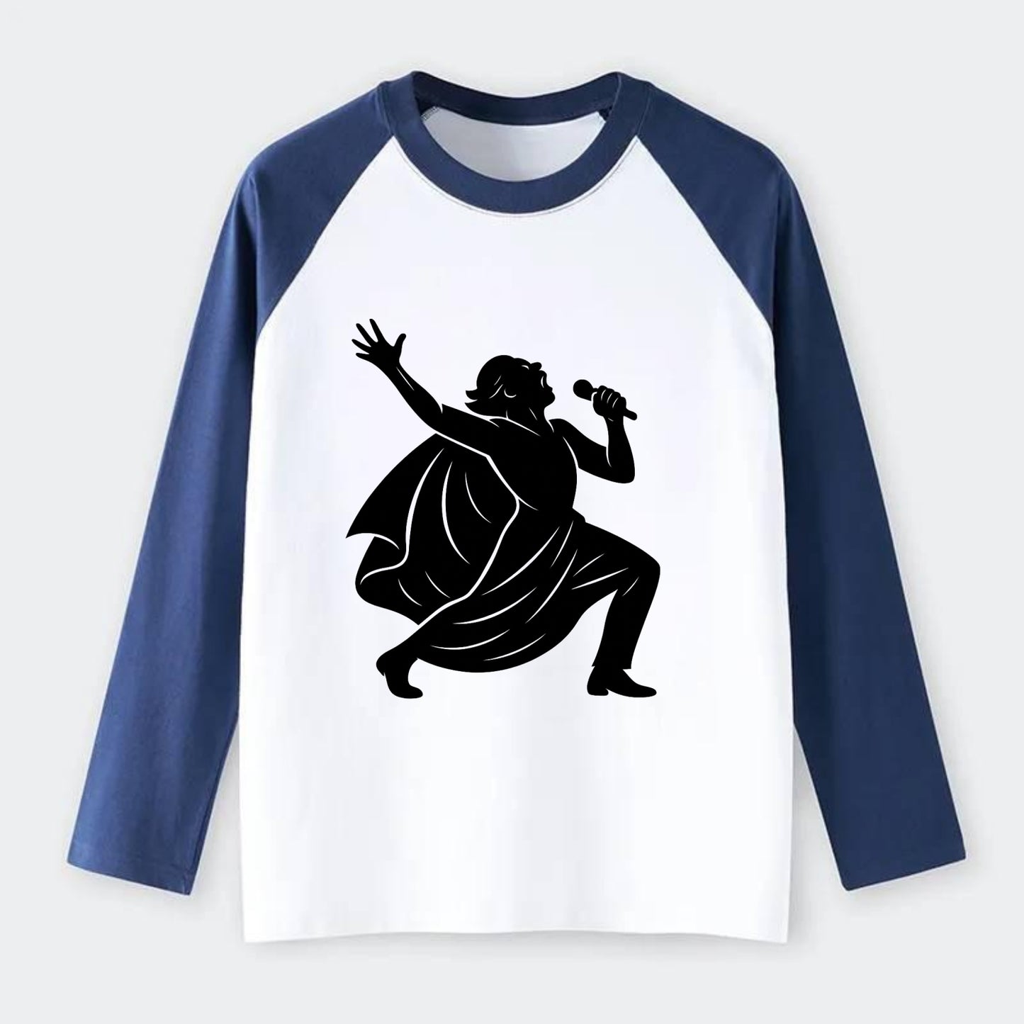 Opera singer powerful finale - Raglan Long Sleeve T-Shirt - Blue