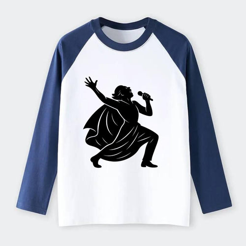 Opera singer powerful finale - Raglan Long Sleeve T-Shirt