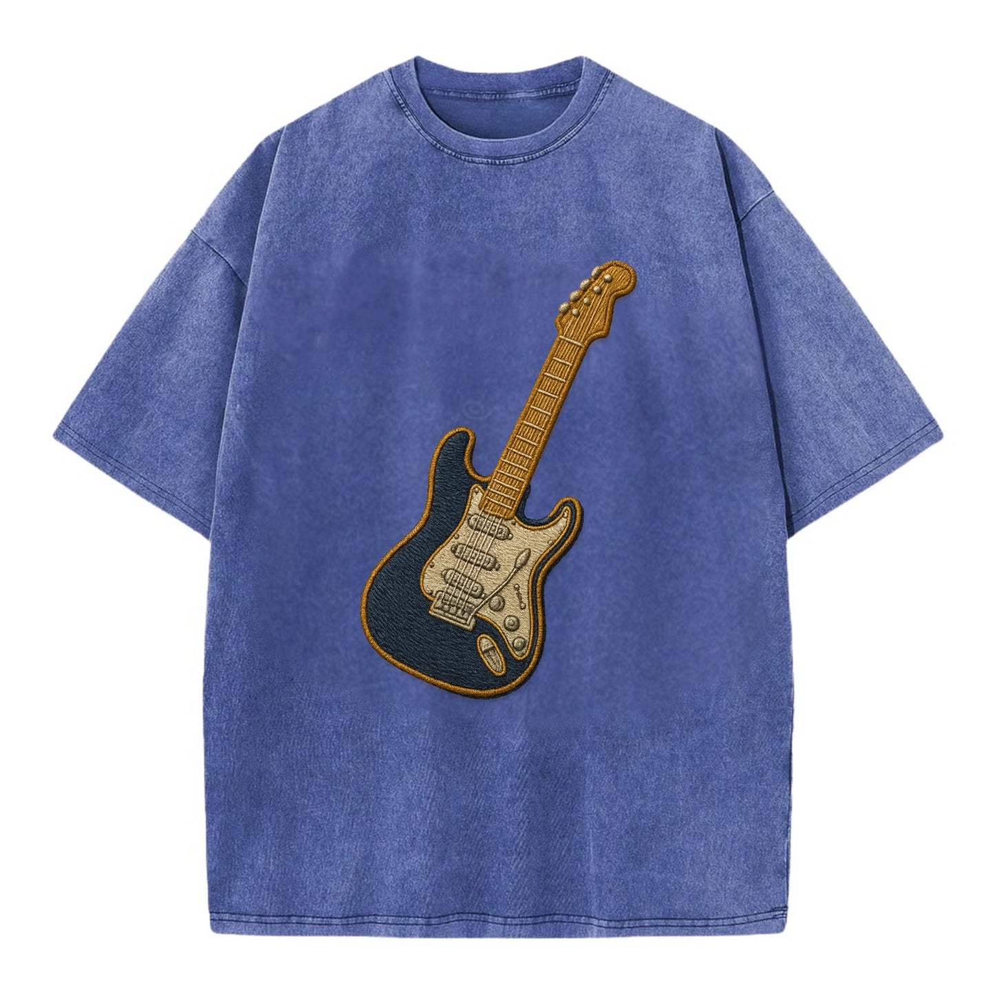 Electric Guitar  - Vintage T-shirt - Blue