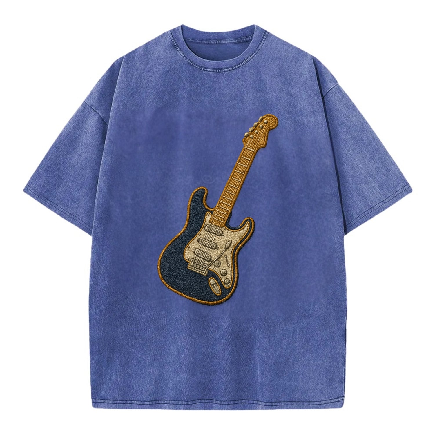 Electric Guitar  - Vintage T-shirt - Blue