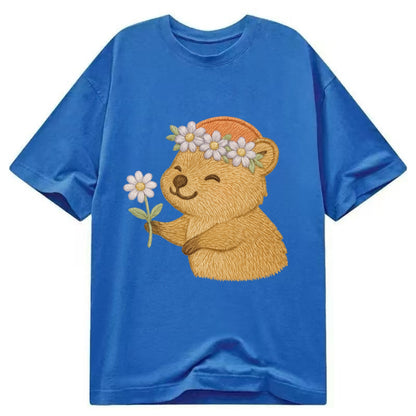 Quokka Daisy Chain - Classic T-shirt - Blue