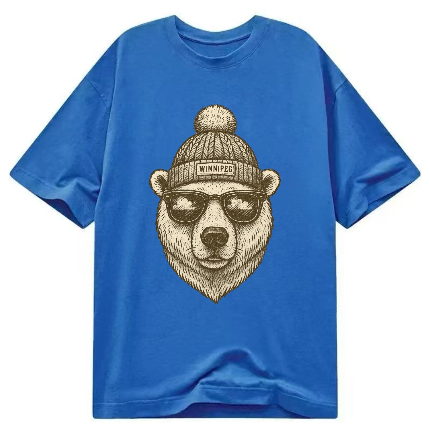 Winnipeg Polar Bear wearing Winnipeg bea - Classic T-shirt - Blue