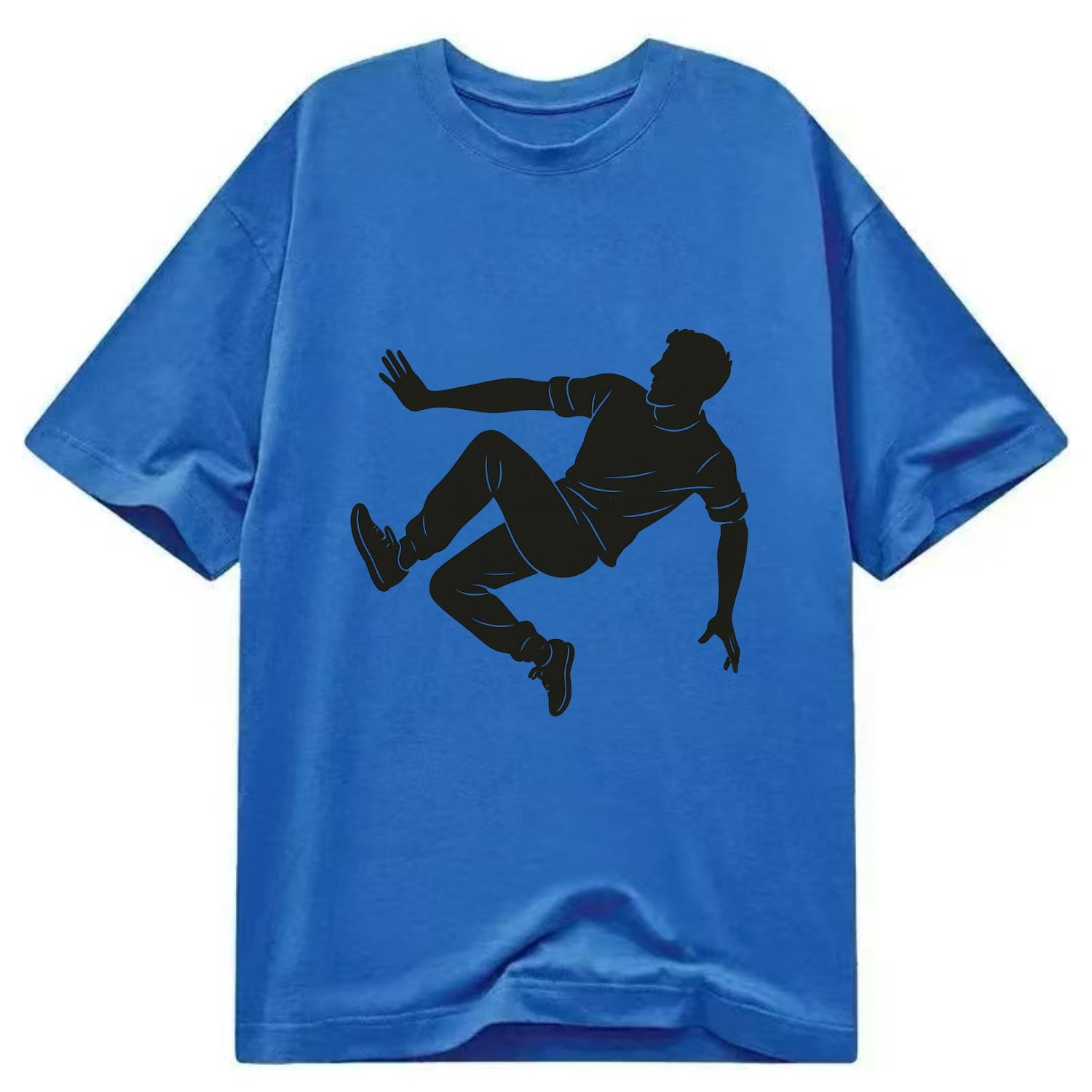 Parkour athlete wall run - Classic T-shirt - Blue
