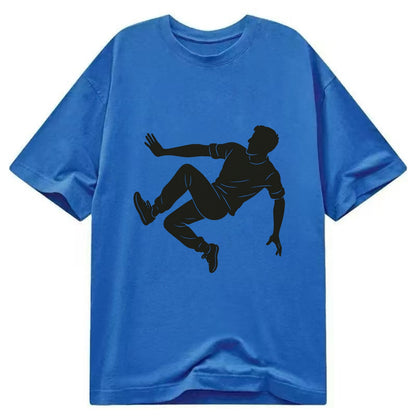 Parkour athlete wall run - Classic T-shirt - Blue